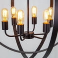 thumbnail image 3 of Yosemite Home Decor Tira 6-Light Metal Orb Chandelier in Matte Black, 3 of 7