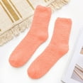 thumbnail image 4 of Orange Socks Women Fuzzy Fluffy Cozy Slipper Socks Warm Soft Winter Plush Home Sleeping Socks, 4 of 6