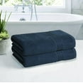 thumbnail image 3 of MALLONI HOME 100% Premium Cotton 2 Pack Oversized Bath Towel Set 28x55 inches, Large Bath Towels, Ultra Absorbant Compact Quickdry & Lightweight Towel, Ideal for Gym Travel Camp Pool - Mineral Blue, 3 of 7