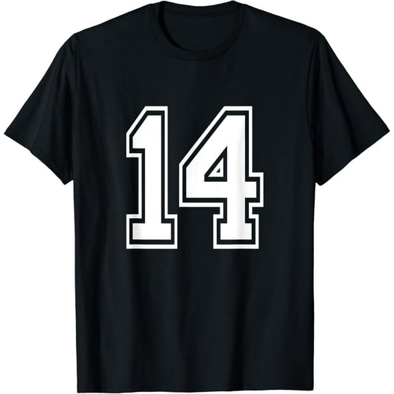 t-shirt Number 14 Birthday Gift Sports Player Team Numbered Jersey t-shirt mens t shirt，black，women，funny，misfits，men，journey