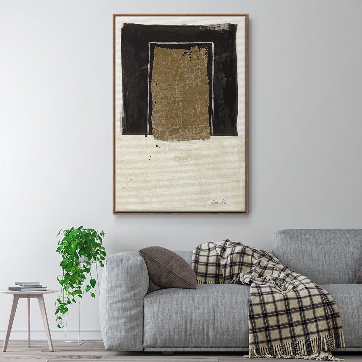 Standing Strong I Framed Premium Gallery Wrapped Canvas - Ready to Hang - 17 x 25 - Walnut Floating Frame
