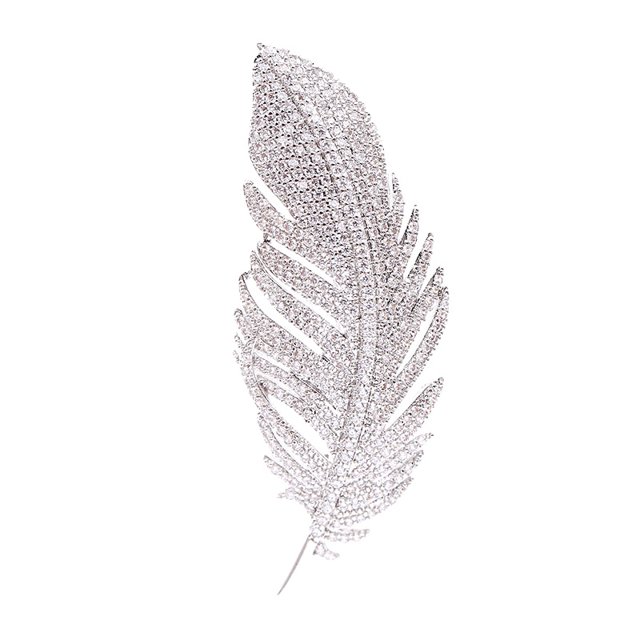 moderno broche de hoja delicado de vidrio, pines de solapa, accesorios de vestir, joyería boutonniere ramillete para sombrero, bolsa, corbata, boda, día de San Valentín
