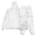 thumbnail image 6 of Letdown Men's Tracksuits Sweatsuits for Men Track Suits 2 Piece Set Full Zip Sweatsuit Workout Solid Jacquard Jogging Suit Set Jogging Tracksuit Mens (White, XL), 6 of 8