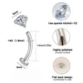 thumbnail image 3 of 14G Titanium Floating Belly Button Rings for Women Flat Back Belly Rings 14mm Belly Piercing Jewelry, 3 of 4