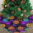 thumbnail image 4 of Happy Halloween Christmas Tree Skirt 36", Goth Gothic Pumpkin Tree Skirts Mat for Holiday Home Farmhouse Party Tree Decorations Indoor Outdoor.Halloween Gifts-6, 4 of 5