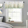 thumbnail image 3 of Spring Floral Window Valance for Kitchen, Watercolor Bee White Yellow Wildflower Rustic Farmhouse Rod Pocket Short Curtain for Small Windows, Light Filtering Decorative Valance, 54 x 18 Inch, 1 Panel, 3 of 9
