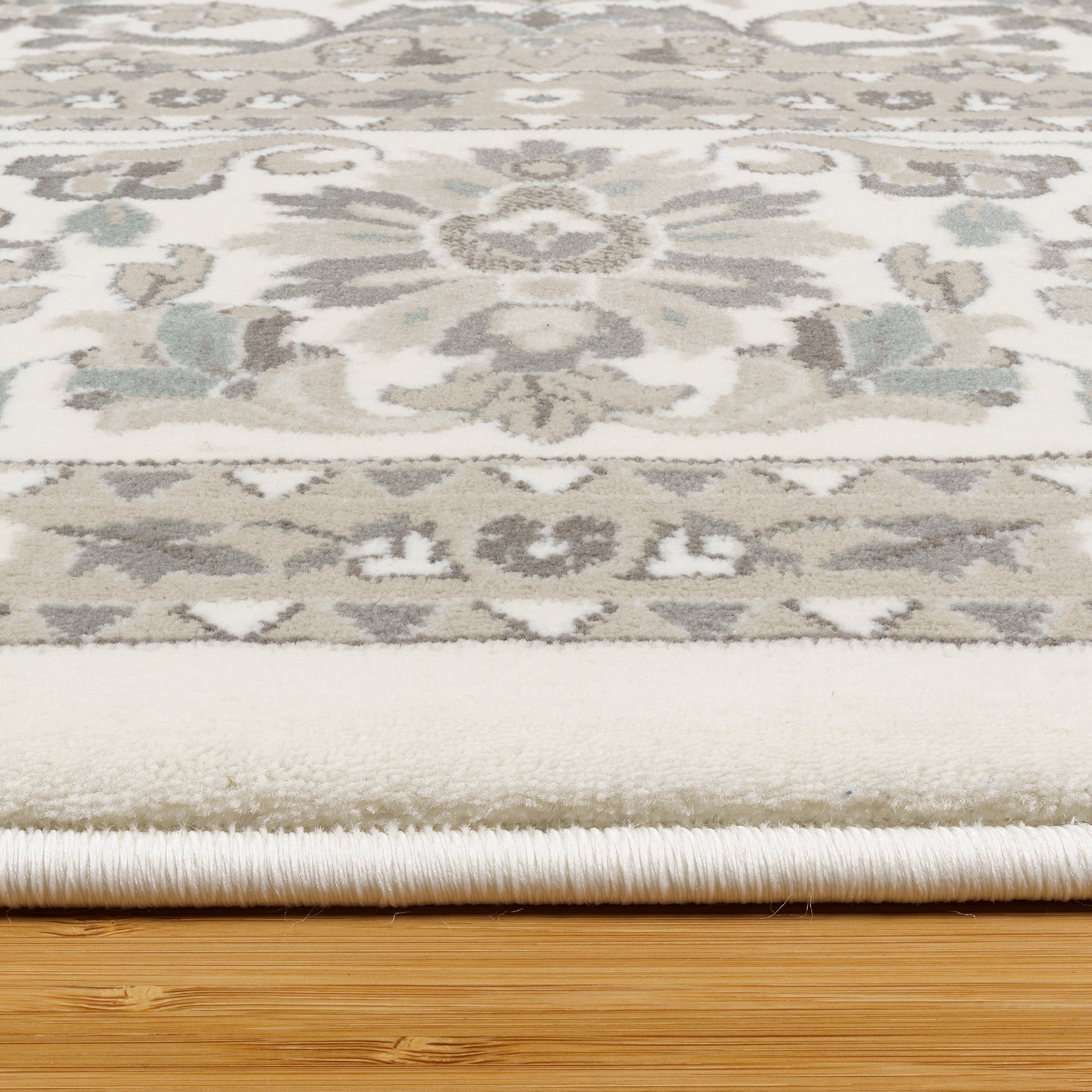 Gertmenian Majestic Vernon Traditional Border Medallion Floral Ivory Indoor Area Rug, 6x9