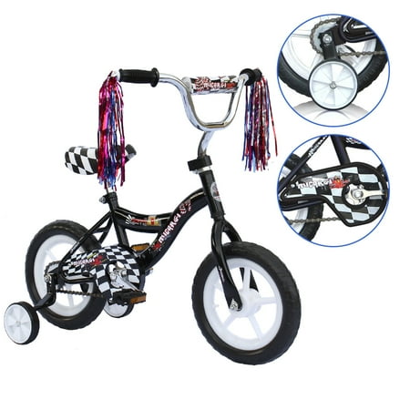 Wonder Wheels 12 In. Wheel Bicycle for 2-4 Years Old with Coaster Brake Boys and Girls  Black and White