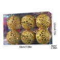 thumbnail image 3 of Foqnuq 6Pcs Gold Christmas Balls Baubles 6cm Shatterproof PVC Ornaments for Tree Wreaths Parties Weddings Holiday Home Decor, 3 of 11