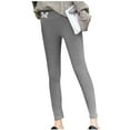 thumbnail image 6 of LEBONYARD Women's Elastic High Waisted Solid Colored Comfortable Legging Long Length Casual Winter Keep Warm Pants,Sizes S-2XL, 6 of 9