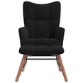thumbnail image 2 of vidaXL Rocking Chair with a Stool Black Velvet, 2 of 5