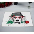thumbnail image 2 of Perro Cocker Spaniel Elegante Sombrero Gris Gafas Rosa Roja Mantel Individual ABPHQTO 30x45 cm Paquete De 2, 2 of 2