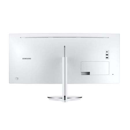 Samsung - 34” ViewFinity CJ791 QHD FreeSync Thunderbolt Monitor with speakers - White/Silver