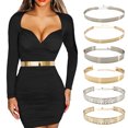 thumbnail image 7 of Elegant Chain Belt for Women Fashion Belts for Women Dresses Thin Belts for Women Silver Buckle Red Skinny Belts for Women Fashion Belts for Women Dresses Formal,Yellow, 7 of 7