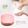 thumbnail image 2 of Essential Oil Air Mist Diffuser - Quiet Aroma Essential Oil Diffuser With Adjustable Cool Mist Humidifier Mode Waterless Auto-Off 7 Color Led Lights Changing For Office Home Bedroom Living Room, 2 of 4