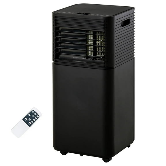 Resenkos 10000 BTU Mobile Air Conditioner for Cooling and Dehumidifying, Remote Control, LED Display, Black