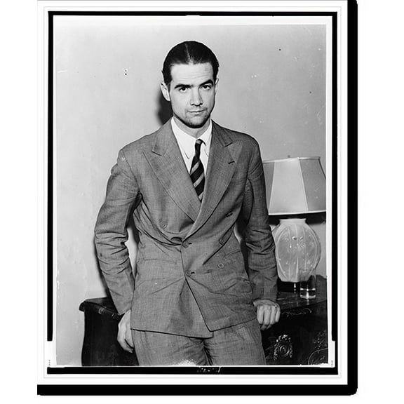 Historic Print, [Howard Hughes, half-length portrait, facing front], 16" x 20"