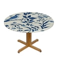 thumbnail image 3 of BANET Blue Floral Tablecloth Round Wrinkle Tablecloth Suitable for Kitchen Decorantion/Indoor and Table/Party/Picnic 46"-50, 3 of 8