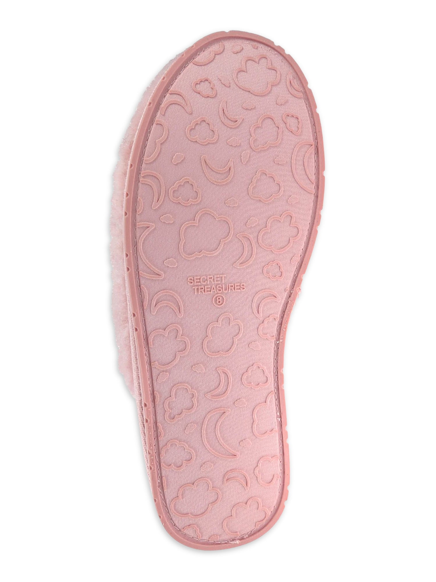Secret Treasures Women's Fluffy Scuff Slippers