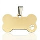 thumbnail image 5 of Etiqueta de identificación de mascota personalizada Sincero colgante forma de pata hueca y hueso plateado y dorado nombre de perro grabado, 5 of 5
