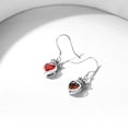 thumbnail image 5 of ChicSilver Princess Crown Heart Charm Dangle Earrings .925 Sterling Silver July Ruby Red Birthstone Earrings for Her, 5 of 9