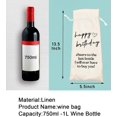 thumbnail image 3 of Happy Birthday Wine Bag, Gift for Birthday Party, Birthday Decorations, Reusable Drawstring Wine Bag(5SW191012), 3 of 6