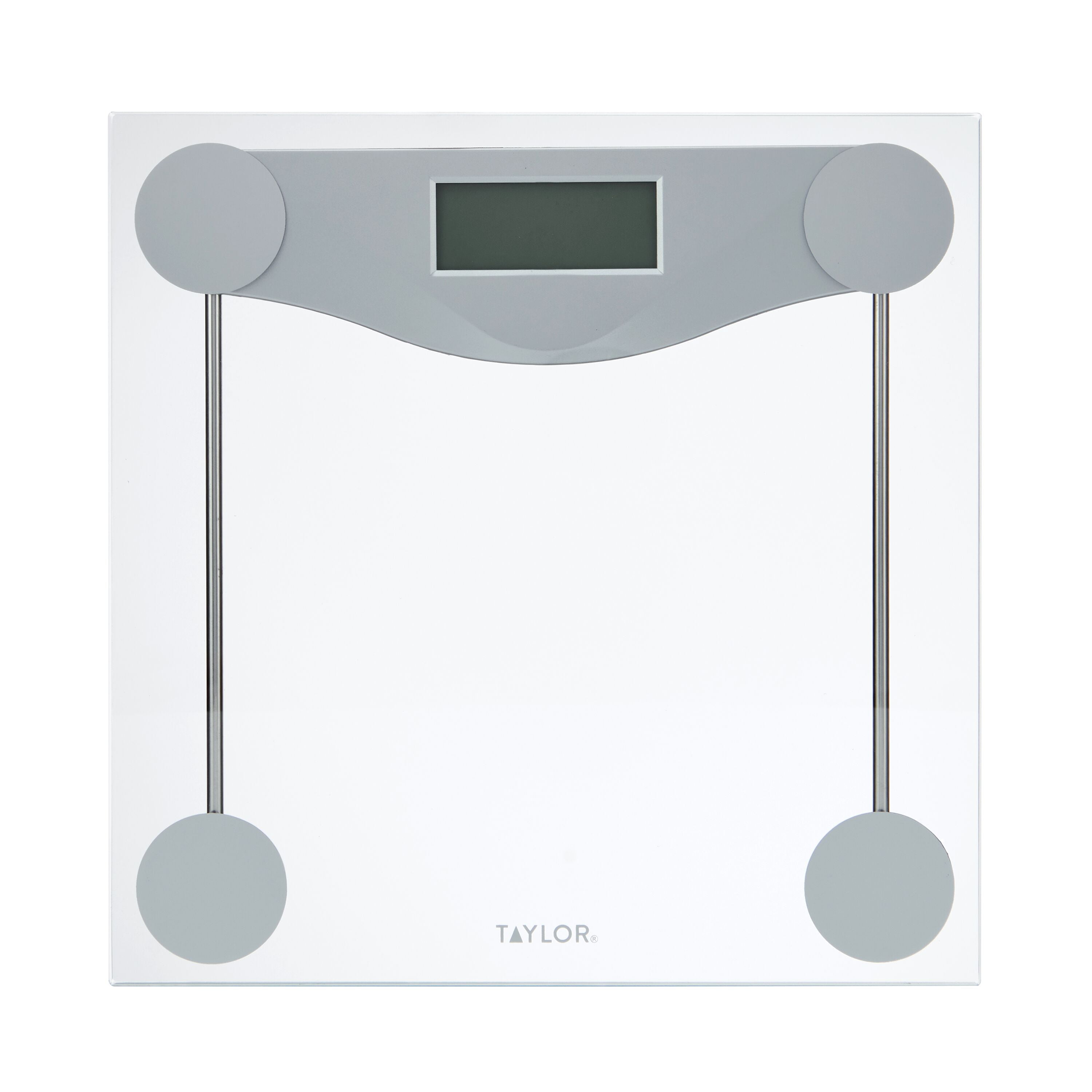 Taylor Digital Glass Body Weight Scale Silver and Clear