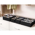 thumbnail image 3 of Simple Houseware Closet Ropa interior Organizador Cajón Divisor 4 Set Negro, 3 of 5