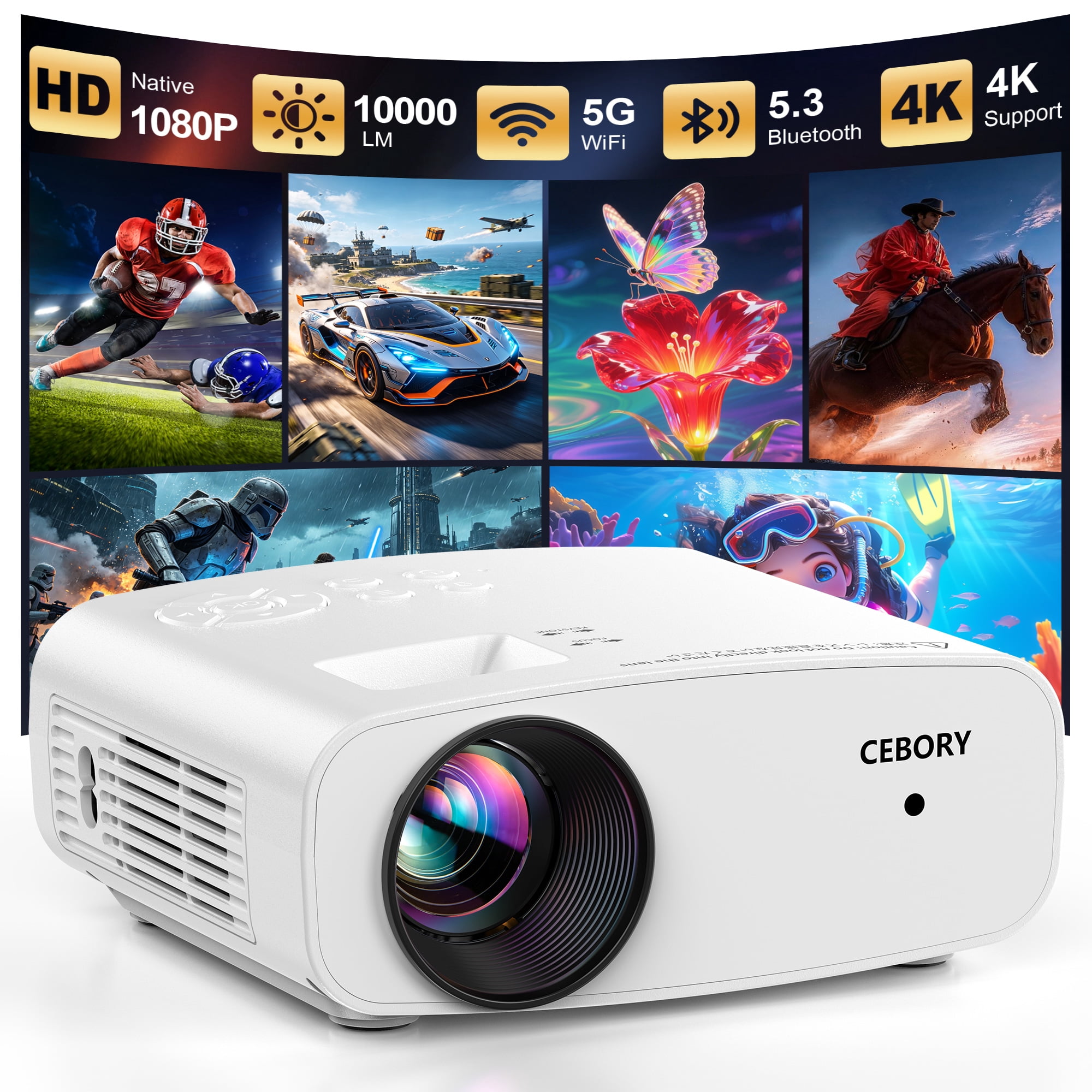 TCL C1 GTV Portable Projector with Google TV (New) - Native 1080P