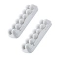 thumbnail image 4 of 2Pcs 12 Grids Refrigerator Shatterproof Egg Box Egg Storage Box Duck Egg Tray Box(Grey), 4 of 9