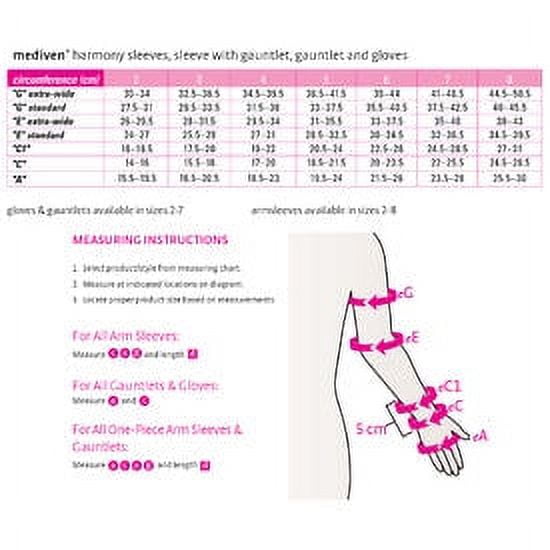 Medi Harmony Lymphedema Armsleeve w/Gauntlet - 20-30mmHg Sand VI