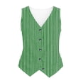 thumbnail image 4 of ATOYSOY Womens Fashionable Striped Sleeveless Vests V Neck Button Down Breathable Waistcoat Loose Comfortable Casual Tops Fashion Apparel For Summer Daily Beach Street Wear, 4 of 5