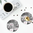 thumbnail image 5 of Balery 4 Pcs Cats Groupleather Coasters Set, Drink Table Cup Coasters For Living Room Kitchen Coffee Decor, 5 of 9