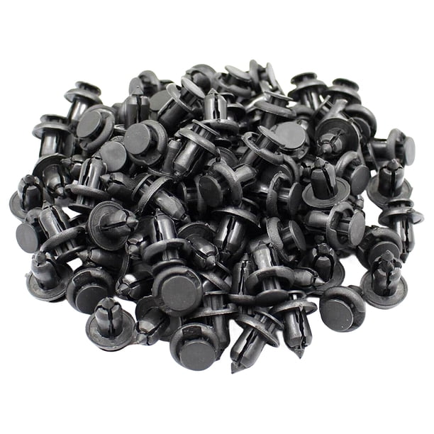(Combinación A+A) 100 Uds. Tarjeta Guardabarros Con Hebilla Tornillo Clavo Con Núcleo Parachoques Coche Adecuada para Diámetro 10mm