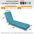 thumbnail image 4 of Cojín para Chaise Lounge Sundale Exterior Olefina Turquesa 180x53x15 cm, 4 of 8