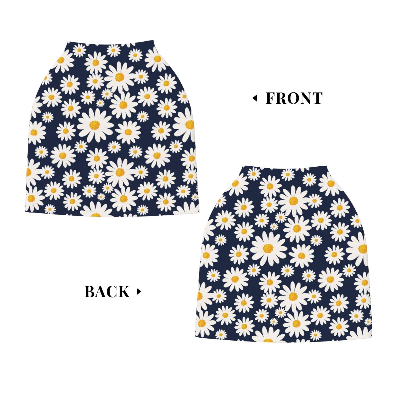 Fotbe Daisy Floral Pattern Car Seat Covers for Babies, Nursing Breastfeeding Cover Infant Carseat Canopy, Soft Stretchy Carrier Cover