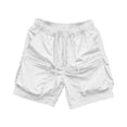 thumbnail image 2 of Gunia Plus Size Women Hiking Shorts Loose Fit Casual Bermuda Shorts With Pockets And Drawstring Summer Outdoor Knee Length Elastic Waist Cargo Shorts White 4Xl, 2 of 3