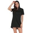 thumbnail image 2 of HDE Women's Short Sleeve UPF 50 Beach Coverup Dress with Hood Black XXL, 2 of 6
