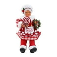thumbnail image 2 of balikha Christmas Chef Ms Claus Figurine Chef Statue Centerpiece Collectible Xmas Gift Christmas Decoration for Home Fireplace Party A, 2 of 9