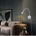 thumbnail image 4 of Lámpara de lectura de pared LED Aplique de luz de lectura Cuello de cisne flexible Lámpara de interruptor táctil regulable de 3 W con puerto de carga USB y cable Luces de pared junto a la cama, 4 of 5