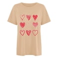 thumbnail image 4 of Diufon Hauts de la Saint-Valentin pour Femmes Tunique à Manches Courtes Col Rond Chemise Décontractée Tendance Imprimée Graphique Mignonne, 4 of 6