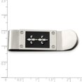 thumbnail image 4 of Chisel Stainless Steel Polished Enameled Fleur De Lis Money Clip, 4 of 4