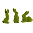 thumbnail image 2 of Beautynvta Easter Bunny Decor, 3 Pcs Green Flocking Bunny Figurines, Resin Moss Bunny Statue, Artificial Moss Rabbit Ornament for Indoor Table Home, Kitchen, Shelf Decorations, 2 of 6