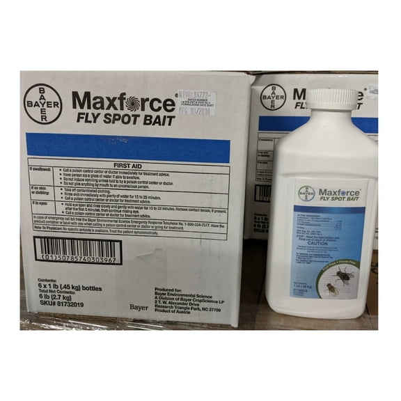 Maxforce Fly Spot Bait - Controls House Flies & Fruit Flies - Case (6 x 1 lb Bottles) by Bayer