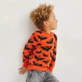 thumbnail image 3 of Emy Dola Unisex Girl Boys Sweatshirts Pumpkin Bat Halloween Tops Toddler Kids Pullover Long Sleev Cotton Graphic Top Sweater Shirts for 2-7T, 3 of 8