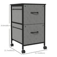 thumbnail image 3 of Vinsetto File Cabinet with Fabric Drawers and Hanging Bars for Letter Size, 3 of 10