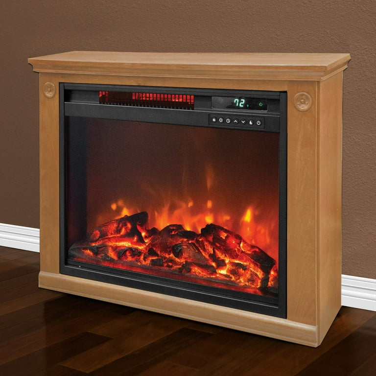LifeSmart LifePro 1500W Portable Electric Infrared Quartz Indoor Fireplace  - Walmart.com