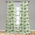 thumbnail image 5 of Ambesonne Retro Curtains, Palm Leaves Geometric, Pair of 28"x84", Olive Green Cream, 5 of 5