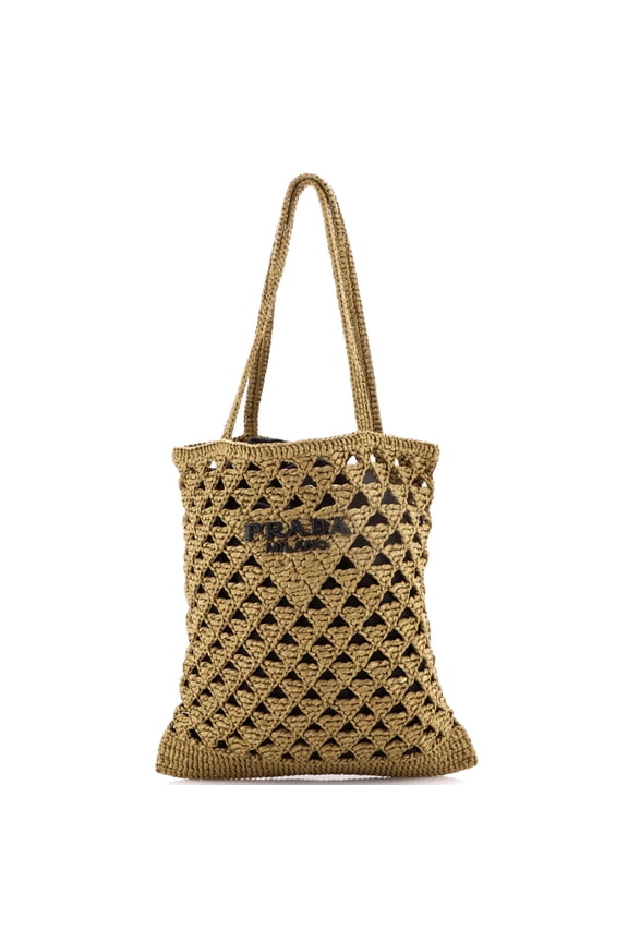 Pre-Owned Triangle Logo Open Tote Raffia By Rebag