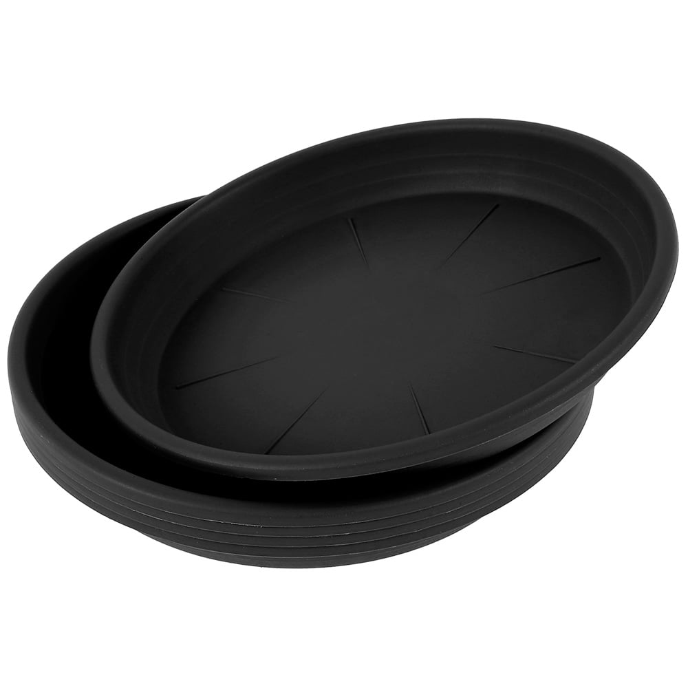 S,Black 5Pcs Plant Saucer Kit 6 8 10 12Inch Plastic Plant Trays Heavy Duty Flower Plant Pot Tray Waterproof Sturdy Drip Trays Sturdy Thicker Plant Potting Trays for Garden Indoor Outdoor Pots Planter